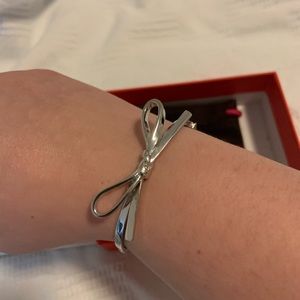 Kate Spade Skinny Silver Bow Bracelet